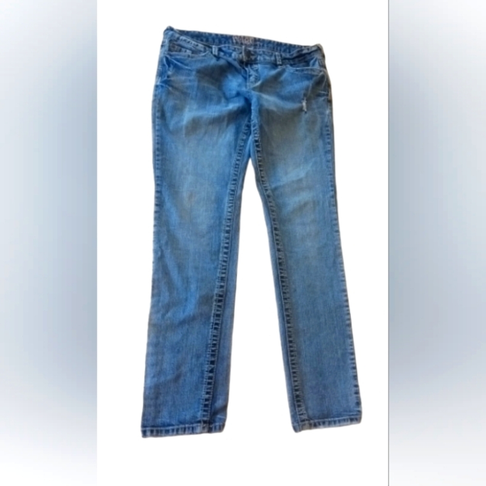 Reign Mid Wash Denim Blue Skinny Jeans Juniors Size 13